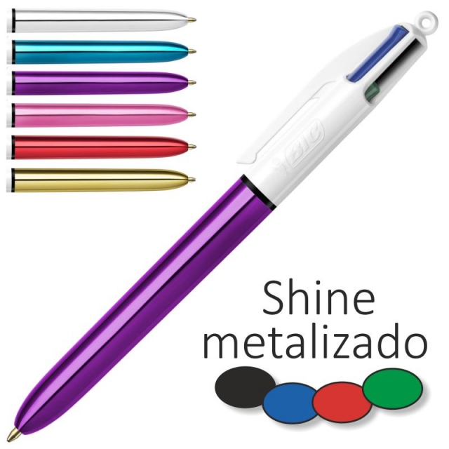 Comprar Boligrafo cuatro colores Shine color violeta metalizado