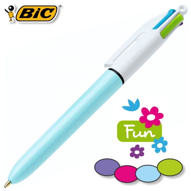 Boligrafo marca Bic 4 colores pastel 0,4 mm (51900)