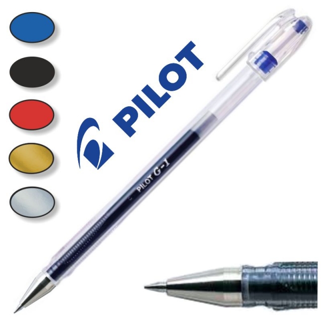 Bolígrafo Gel Pilot Roll Ball G-1 Recargable 0.5 mm Azul