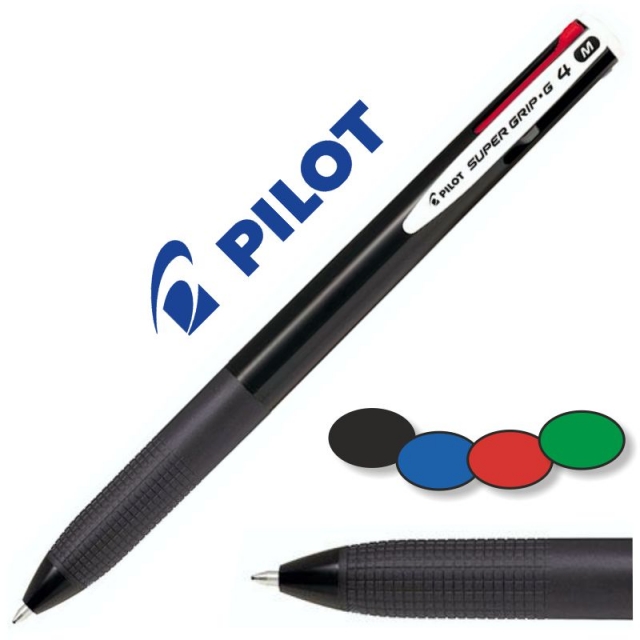 BOLIGRAFO PILOT SUPER GRIP 4 COLORES MULTIFUNCION