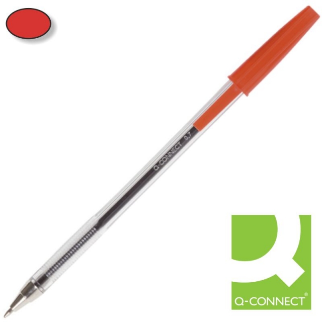 Comprar Boligrafo Qconnect Economico Rojo KF26041