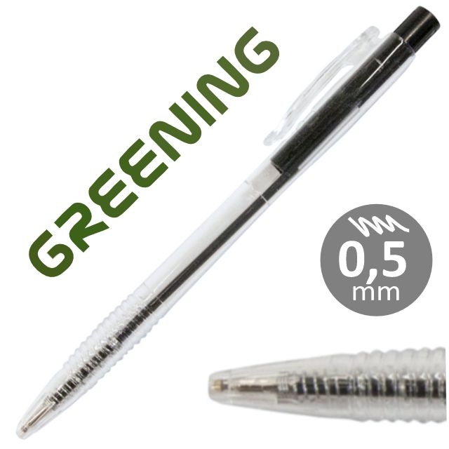 Comprar Boligrafo Greening Negro con click retráctil barato