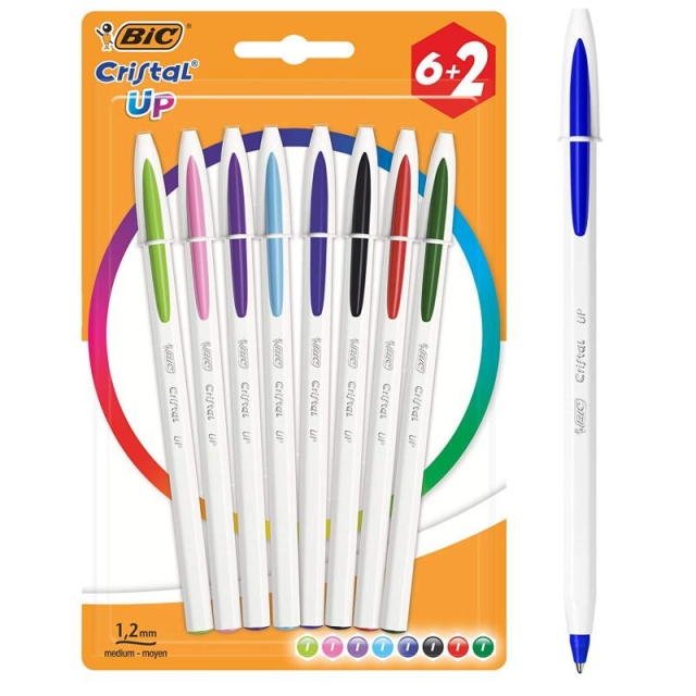 Comprar Bic Cristal UP Colores Paquete 6+2 bolígrafos Gratis