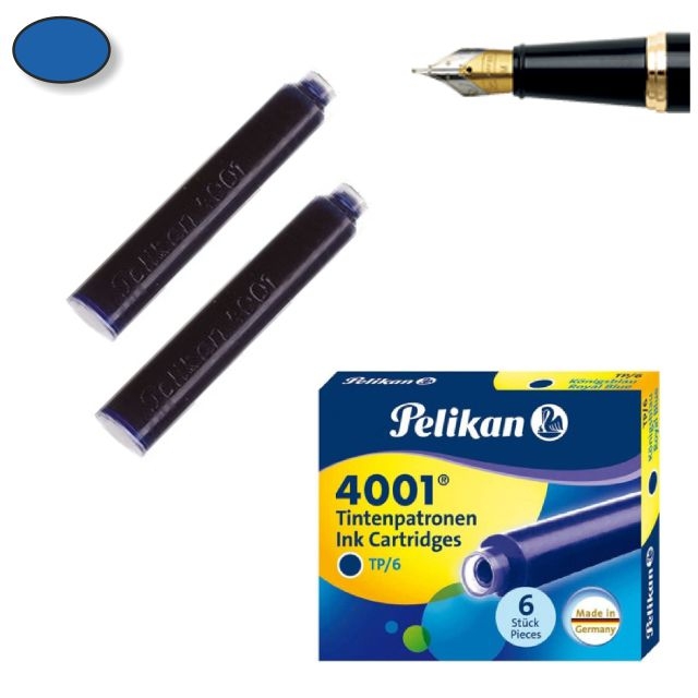 Comprar Cartuchos para pluma estilografica, tinta Pelikan 4001 azul