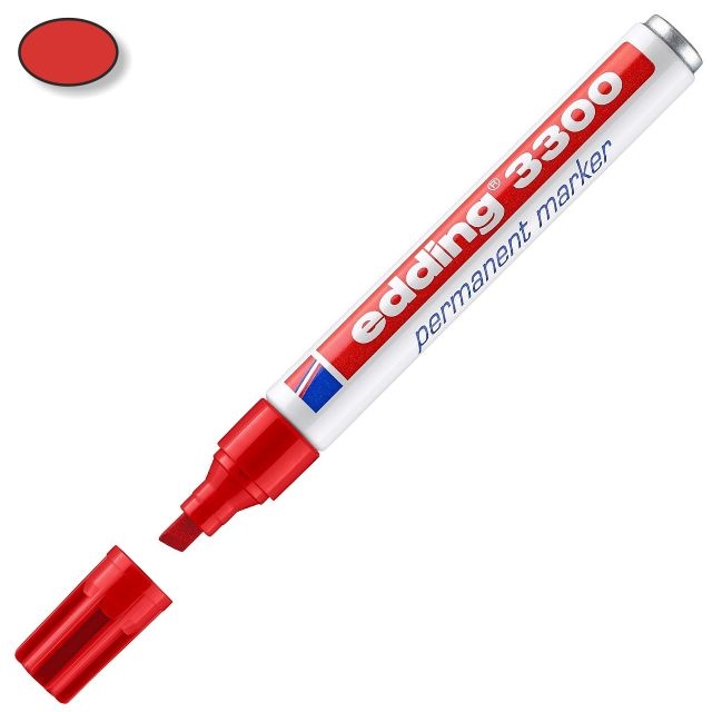 Comprar Edding 3300-002 Rojo, Rotulador permanente