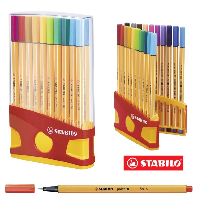 estuche 20 stabilo point 88