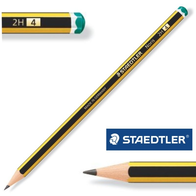 Comprar Lpiz Staedtler Noris 2H, 4, Nmero 4, mina Muy Dura