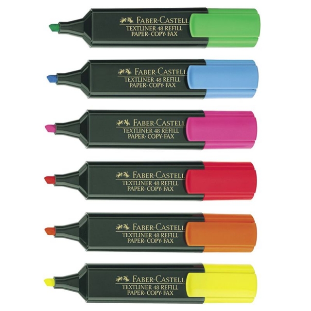 marcadores fluorescentes faber castell 1548