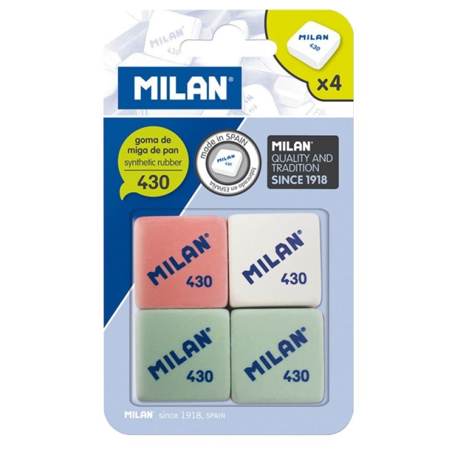 Goma de Borrar Milan 430 Pack de 5 Unidades - Librerías Campoamor