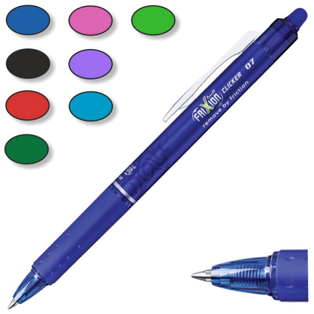 Bolígrafos borrables Pilot Frixion Cliker (8 Colores)