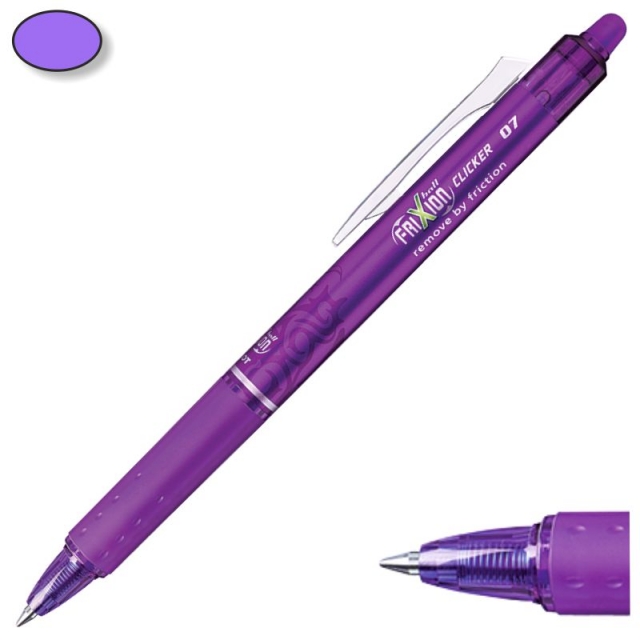 Comprar Bolgrafo borrable Pilor Frixion Clicker violeta morado