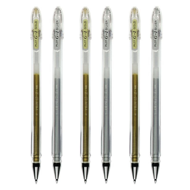 pilot g1 metalizado oro plata