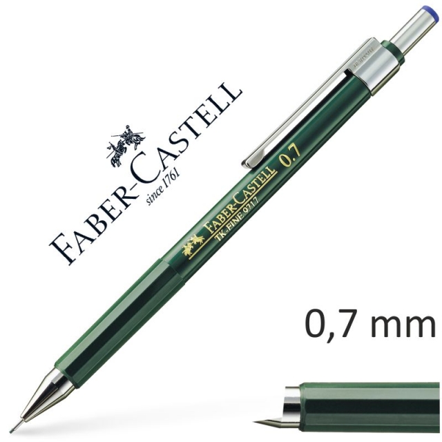 portaminas faber castell xf tk fine 0,7mm, técnico