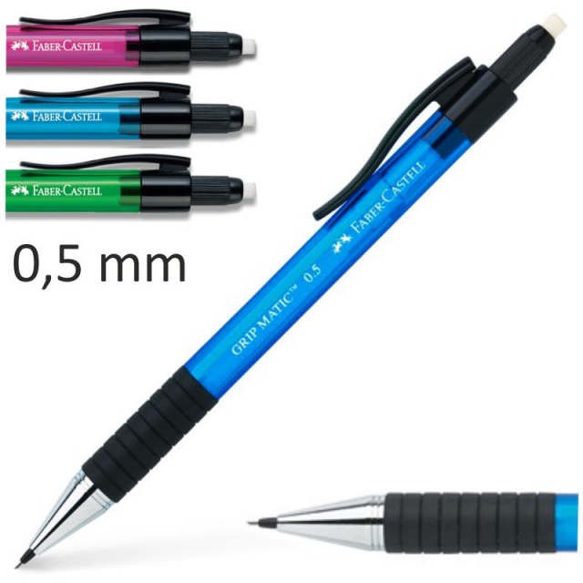 Comprar Portaminas Faber-Castell Grip-matic 0.5 mm traslucido azul