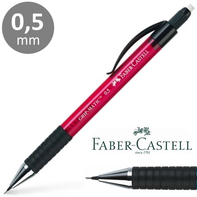 Comprar Portaminas Faber Grip-matic 0.5 mm rojo traslucido