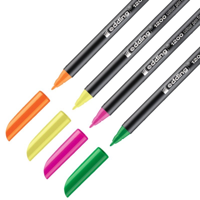 rotulador edding 1200 neon colores fluorescentes