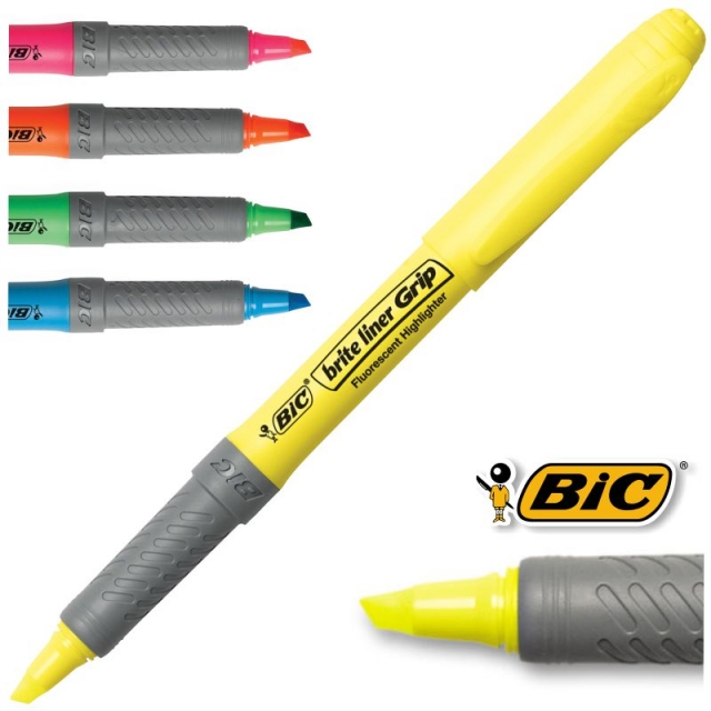 fluorescentes y 4 rotuladores de colores para estudiantes BIC bolígrafos 