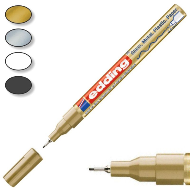 Comprar Edding 780 marcador permanente tinta opaca oro plata blanco