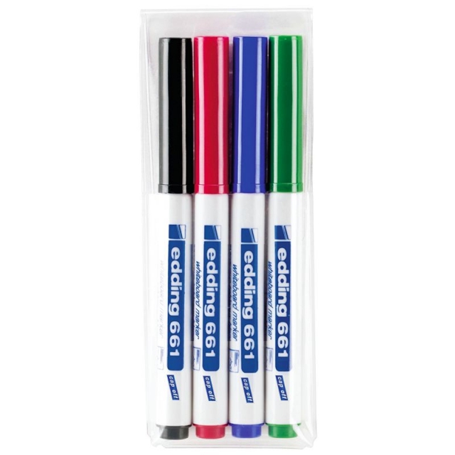 Comprar Edding 661-4-S Paquete 4 colores marcadores pizarra blanca