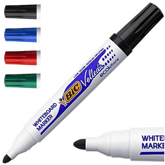 Bic Velleda Ecolutions 1701, Marcador pizarra blanca, negro