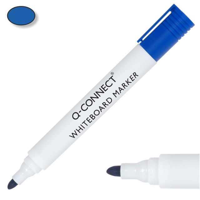 Comprar Rotulador pizarra blanca Q-Connect azul punta redonda