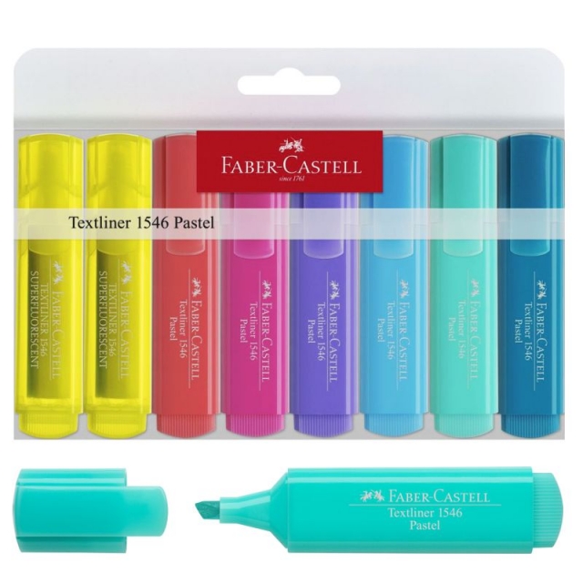 Comprar Rotuladores Faber-Castell Textliner 1546 Pastel Pack 8 uds