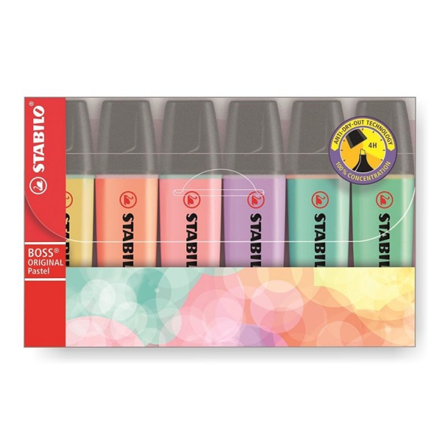 Comprar Stabilo Boss Original Pastel, Pack 6 rotuladores