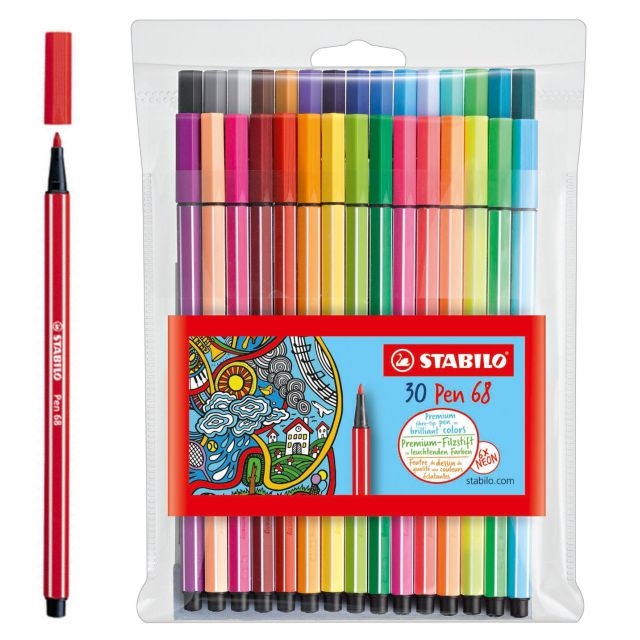 Comprar Rotuladores Stabilo Pen 68, punta gruesa, 30 Colores