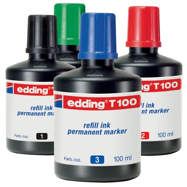 Comprar Edding T100, Frasco de tinta permanente para rellenar 100 ml