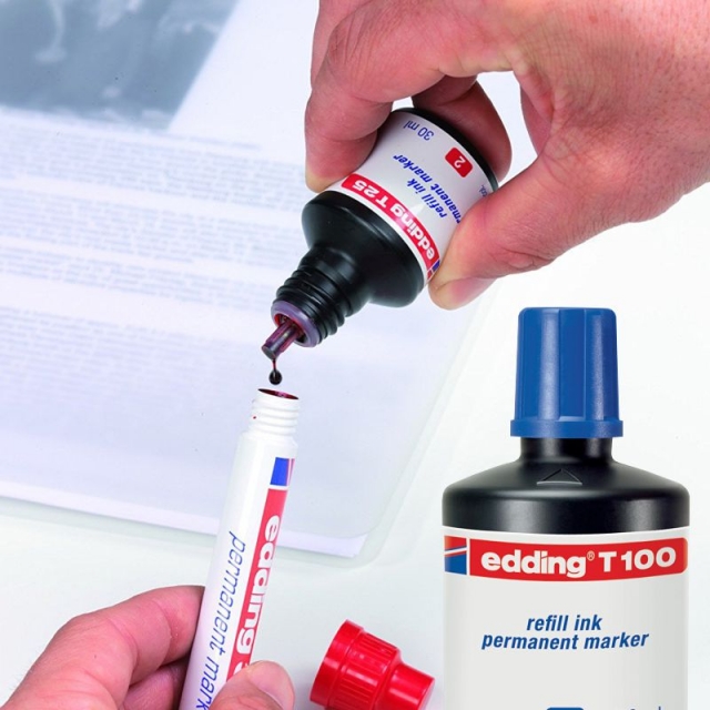 uso edding t100 tinta recargar marcadores