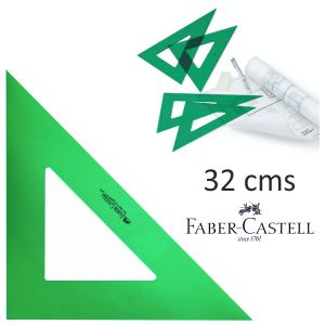 Escuadra sin bisel sin graduar Faber-Castell 32 cms