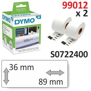 dymo S0722400, Etiqueta Dymo 89x36mm, 2