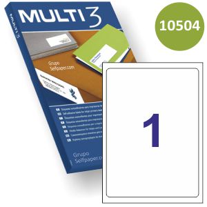 multi3 10504, Etiquetas impresora A4 Multi3