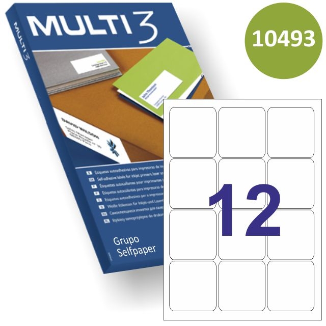 Comprar Multi3 10493, Etiquetas adhesivas impresora 63.5x72mm