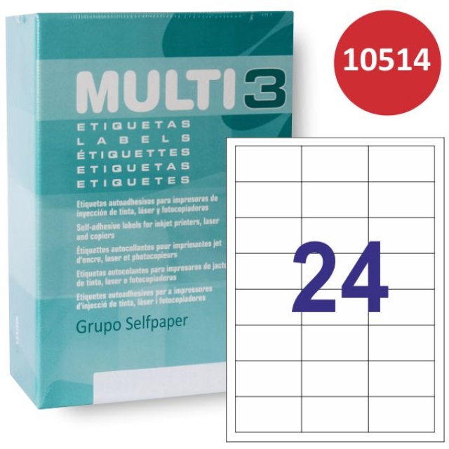 Comprar Etiquetas Impresora Multi3 C/500 24x 64.6x33.8 mm