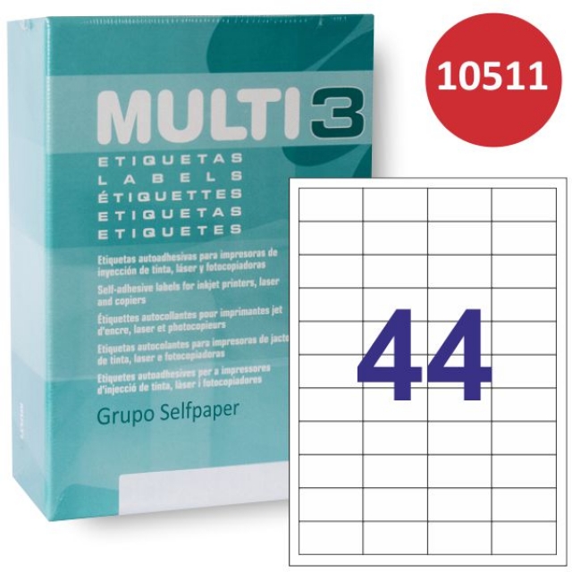 Comprar Etiquetas para impresora Caja de 500 hojas 44x 48,5x25,4