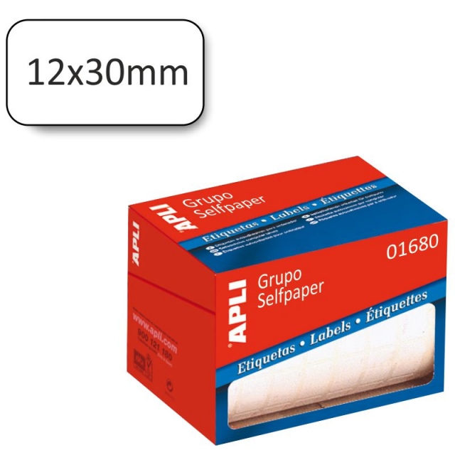 Comprar Etiquetas Rollo Apli 01680 - 12x30 mm 3500 Uds.