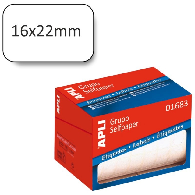 Comprar Etiquetas Rollo Apli 01683 - 16x22 mm 4200 Uds.