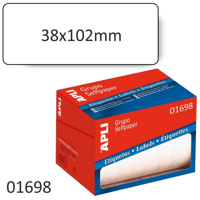 Comprar Etiquetas Rollo Apli 01698 - 38x102 mm 400 Uds.