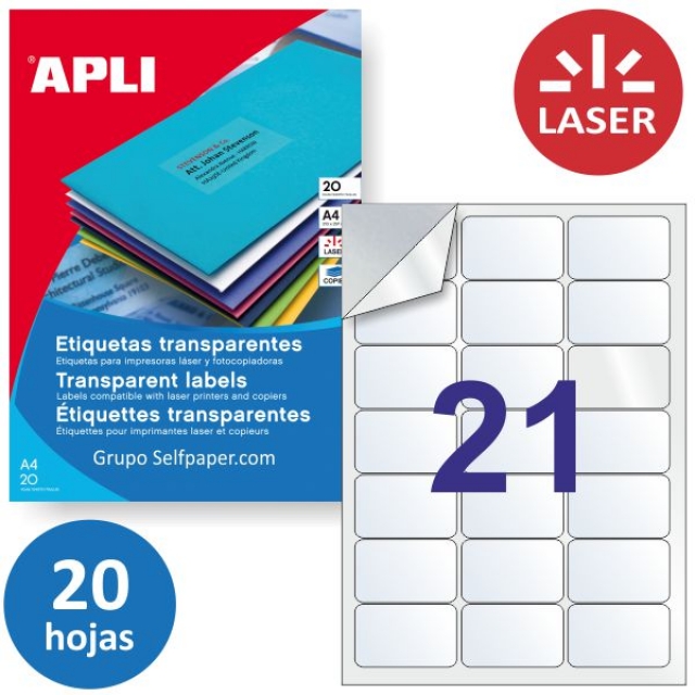 Comprar Apli 10968, Etiquetas transparentes láser intemperie frio