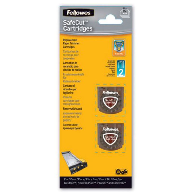 Pack 2 cuchillas de repuesto para cizalla Fellowes Safecut