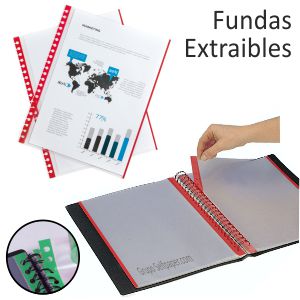 Fundas Extraibles Intercambiables lomo color Pte.10 unicolor