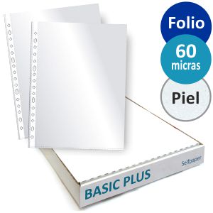 Fundas Multitaladro Folio 60 micras BASIC PLUS Caja 100