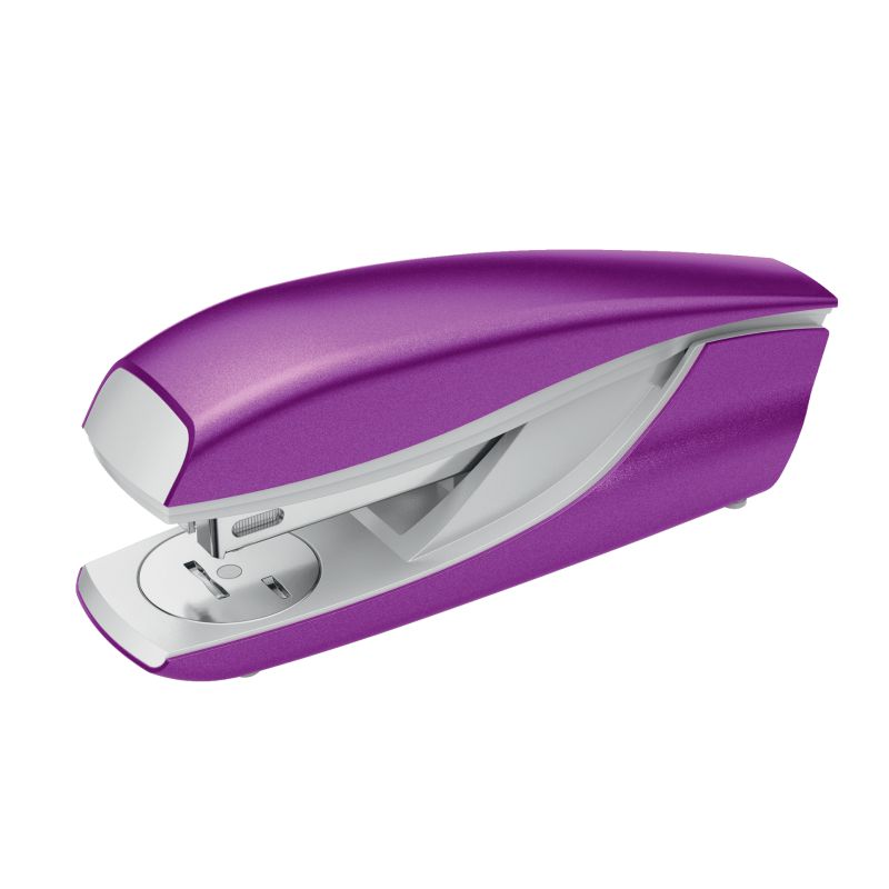 Leitz Grapadora eléctrica, capacidad de 10 hojas, funciona con pilas, rango  Wow, 55661062, color morado