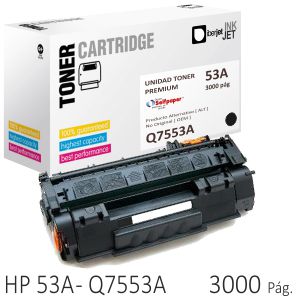 Tóner compatible HP Q7553A, 53A negro 3000 págs.