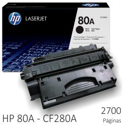 Toner original HP 80A, CF280A Laserjet Pro 400