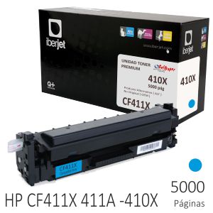 Toner Compatible HP CF411X 410X Cyan 5000 Pags. XL