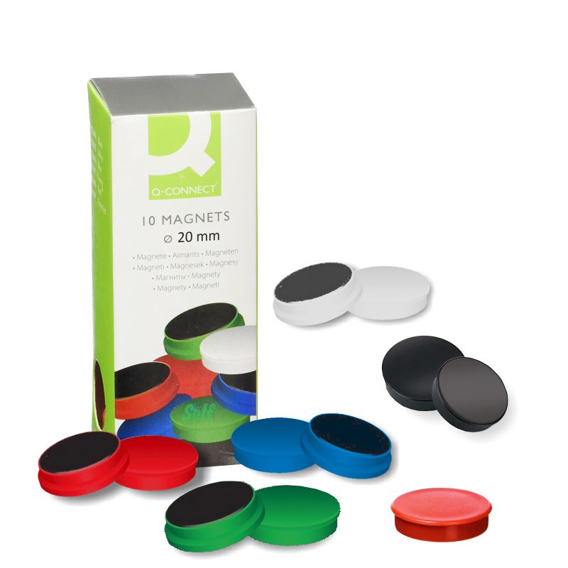 Imanes pizarra magnetica pequenos 20 mm colores