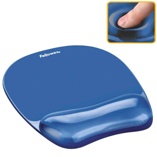 Comprar Alfombrilla Reposamuñecas Fellowes Gel Cristal Azul