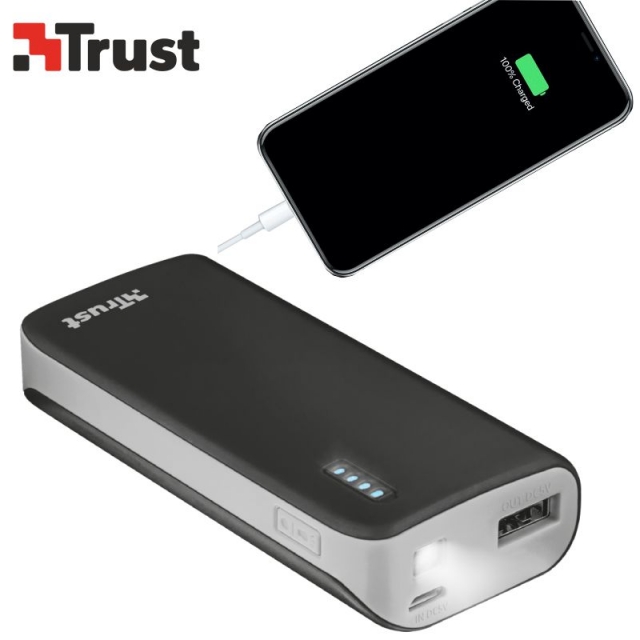 Comprar Powerbank Trust, bateria para cargar mvil o tablet 4400mAh